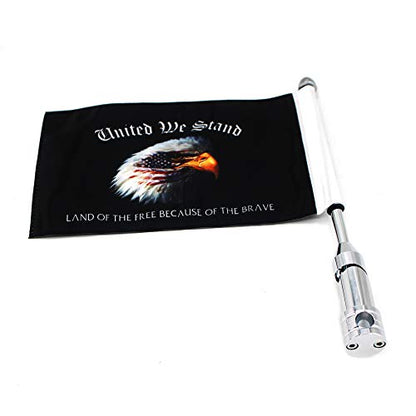 GUAIMI Motorcycle Folding Flag Mounts Adjustable Flag Pole with Texas State Flag (United We Stand Flag) - color: United We Stand Flag