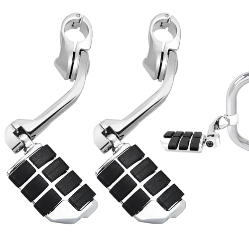 1.25" Highway Pegs Long Angled Pegs Adjustable for Harley Davidson Touring Road King Road Glide Street Glide Electra Glide Dyna Sportster Softail 1 1/4" Engine Guard Foot Peg, Chrome - color: B03-Chrome, size: Long