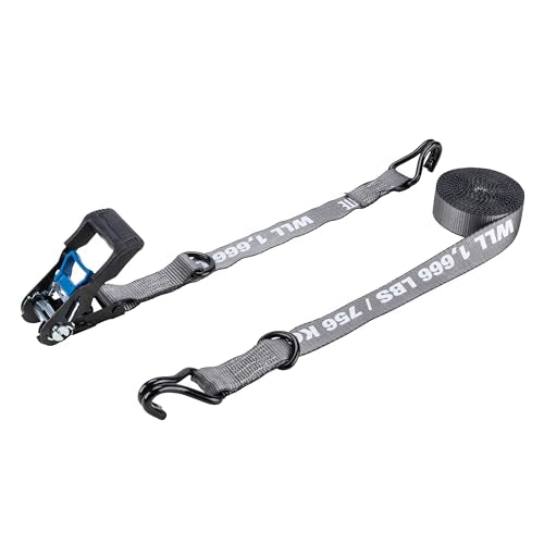 Secure Tite 1-1/2” x 20’ Tie Down Ratchet Straps, Ratchet Tie Down Straps, Double J-Hook, 1667 lbs Working Load Limit, 5000 lbs Break Strength,(Pack of 16) - size: 16 Pack