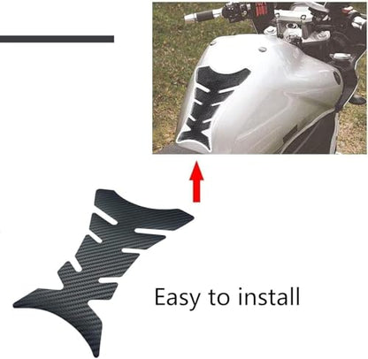 Motorcycle Tank Pad Protector for Yamaha R3 YZF-R3, Carbon-Look Fuel Tank Stickers Protective Non-Slip Scratch Resistance Gas Sticker,A/Red - color: A/Red