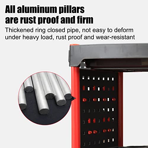 Car Detailing Cart Tool Organizer with 4 Pieces Side Hanging Plate & Hooks,for Mechanics & Detailers During Repairs Car Wash/Wax Detailing Cart-Updated - size: Detailing Cart with 4 Side Plate