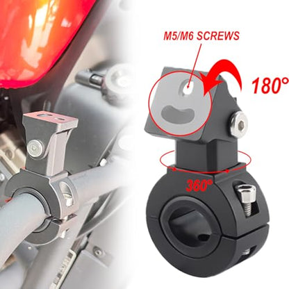 Motorcycle Mounting Bracket Kit 18-32mm Horizontal Bull Bar Mounting Bracket,Adjustable Headlight Fog Light Mounting Holder, Universal Spotlight Bracket - 2set - style: 18-32mm