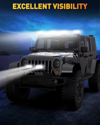 NAOEVO 7 Inch LED Light Bar, 720W 72,000LM Offroad Fog/Driving Lights LED Tractor Lights with Spot Flood Combo Beam, Waterproof LED Work Lights for Truck Boat ATV UTV, 6 Pcs (White) - size: 6 Pcs