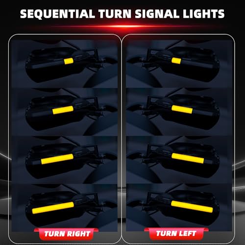 FATECIM Motorcycle Handguards Hand Guards with LED Lights DRL Indicators for Harley 1996-2025 Sportster Dyna Touring Street Road Electra Glide Road King Softail Street Bob Low Rider S Fat Boy (Black)