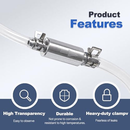 2 Pack Brake Bleeder Hose,One Way Check Valve,One Way Brake BleederValve Break Bleeder Kit Accessories for Car Motorbike Bike