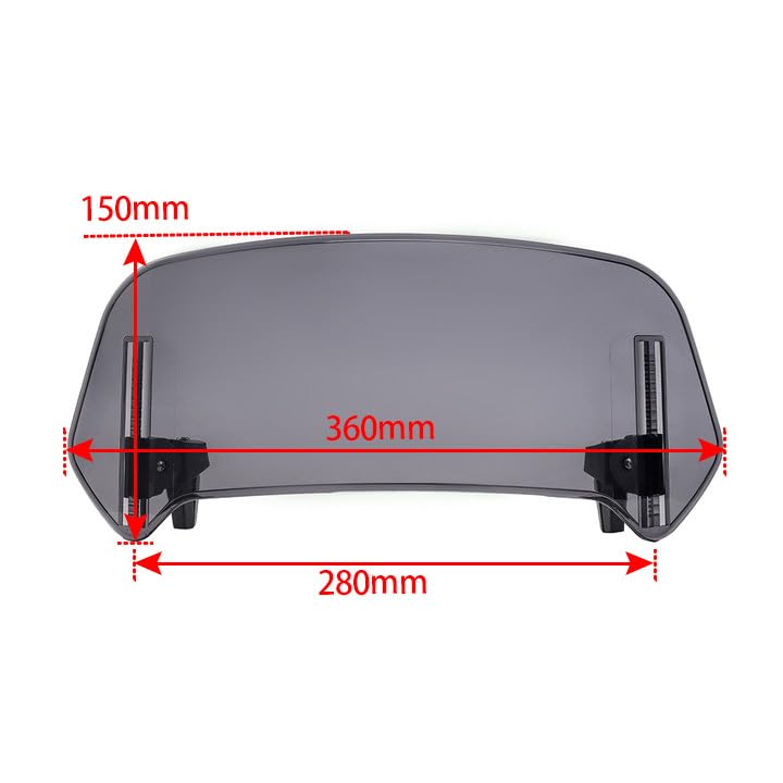 Motorcycle Windshield Extension for BMW F850 GS 2018-2022, Adjustable Clip-On Windscreen Spoiler Deflector Acrylic Windshield Extender Reduce Wind Noise,B - color: B