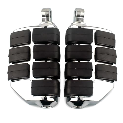 Motorcycle Foot Pegs,Highway Pegs Footrest,Footboard,Fit for Harley Cruisers Street Glide Softail Sportster Dyna - color: Style 4#-Chrome