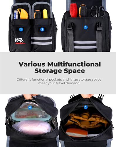 KEMIMOTO ATV Tank Bag Water-resistant Warm Cooler All Terrain Vehicles Accessories Motorcycle Saddle Bag Compatible with Sportsman Scrambler FourTrax Grizzly Snowmobile Bicycle, Black - color: Black