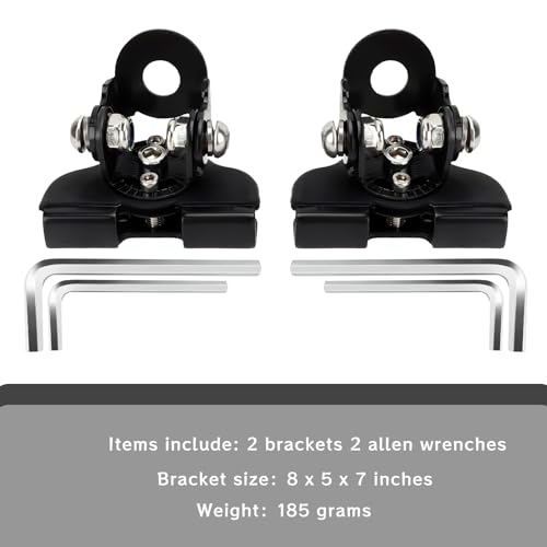Led Light Bar Hood Mounting Brackets, 2pcs Led Work Light Mounting Bracket Kit, Aluminum Alloy Clamp, Offroad Light Mount Bracket, Universal Fit for Cars, Trucks, SUVs