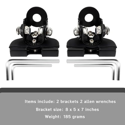 Led Light Bar Hood Mounting Brackets, 2pcs Led Work Light Mounting Bracket Kit, Aluminum Alloy Clamp, Offroad Light Mount Bracket, Universal Fit for Cars, Trucks, SUVs