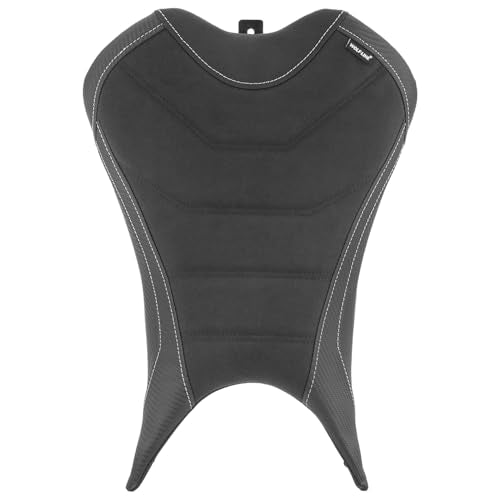 Motorcycle Rider & Passenger Seat Fit for Triumph Street Triple 765 R/RS 2023 2024 2025 2026, Leather Front Rear Saddle Solo Cushion Pillion Pad, Black - color: Black - Front & Rear