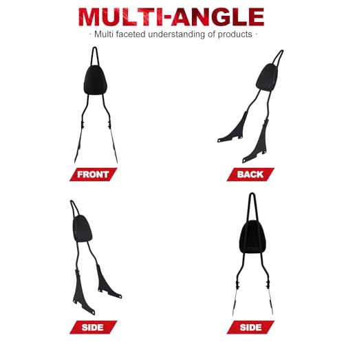 Motorcycle Detachable Rear Sissy Bar Backrest with PU Leather Passenger Cushion Pad Fit For Harley Sportster XL883 XL1200 48 SuperLow 2004–2022