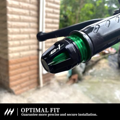 Motorcycle Handlebar End Caps For Ninja e-1 2023-2024 Z e-1 2024-2025 7/8” Bars 17mm Diameter CNC Handlebars (See details below) ninja e-1 z Accessories (Green) - color: Green