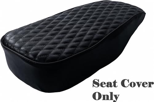 JMCHstore Black Diamond Stitch Retro Upgraded 17'' Seat Cover for Coleman BT200X Mini Bike 196cc, Hisun 200-7 for Viper 200cc Trail Bike Cushion Replacement Parts - color: Black Stitch