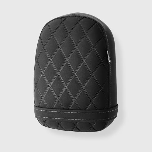 Touring Soft Leather Front Driver Seat Cushion Pad Rear Passenger Pillion fit for Ho-nda Rebel CMX 300 500 2017 2018 2019 2020 2021 2022 2023 (Rear passenger seat-black) (MD-222-223-JP) - color: Rear passenger seat-black