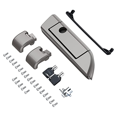Moto Onfire Billet Silver Tour Trunk Luggage Latches Hinges Fit for AB Harley Touring Razor Chopped King Tour Trunk Luggage - color: Billet Silver