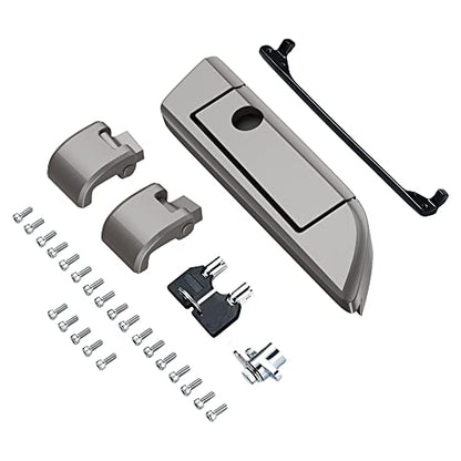 Moto Onfire Billet Silver Tour Trunk Luggage Latches Hinges Fit for AB Harley Touring Razor Chopped King Tour Trunk Luggage - color: Billet Silver