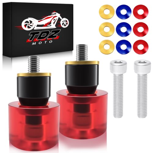 TDZ Motorcycle Decorative Wheel Install on 1-1/4" Engine Guard Saddlebag Guard for Harley & Any Other Brand 1.25” Crash bar,Red Wheel - color: B-Red Wheel