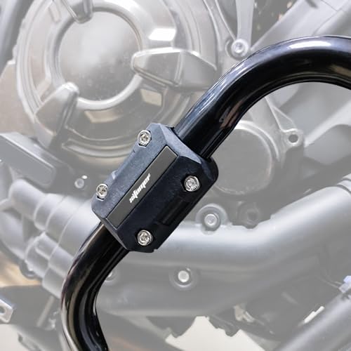 Xitomer 2 Pair 22mm/25mm/28mm Motorcycle Engine Guard Bumper Crash Bar Protectors, Motorcycle Crash Bar Protectors Frame Sliders (Black)