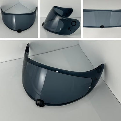 HJ20M Helmet Visor Replacement, Tinted UV protection Motorcycle Helmet Face Shield Windshield Lens For HJC C70 FG-17 FG-ST IS-17 (Light Black) - color: Light Black