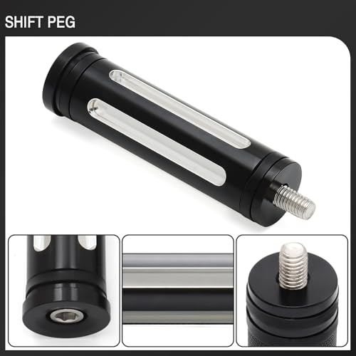 Motorcycle Extended Shifter Peg Toe Foot Shift Peg for Harley Softail Sportster Dyna Touring Road King Street Glide Road Glide Fat Bob (Black white) - color: Black white