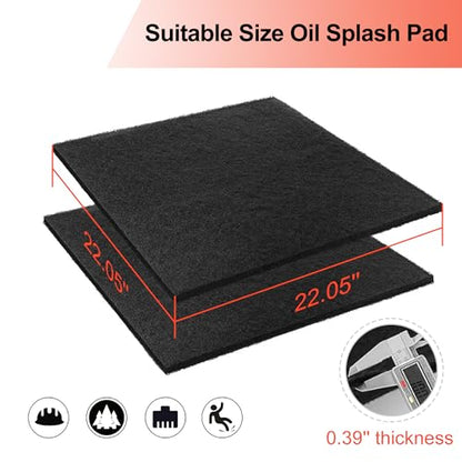 GODLIY 2 Pcs 22'' Oil Drain Splash Pad, No Splatter Pad Square Pad for Car Changing Oil Transmission Drain Pan (2 PCS)