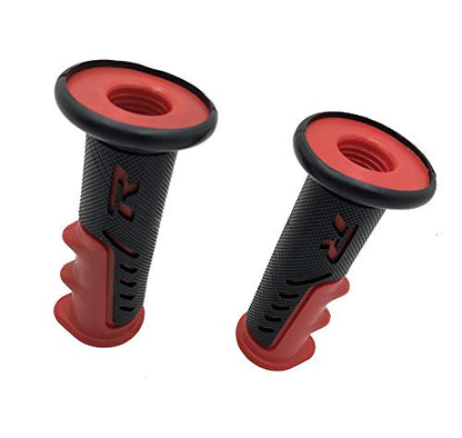 WATERCRAFTS R Engraved Gel Style H Grips RED Compatible with ATV Quad BOMBARDIER Jet SKI Recon Rincon Brute Force Prairie ATV Bruin Grizzly Kodiak(7/8" Both Side) - color: F