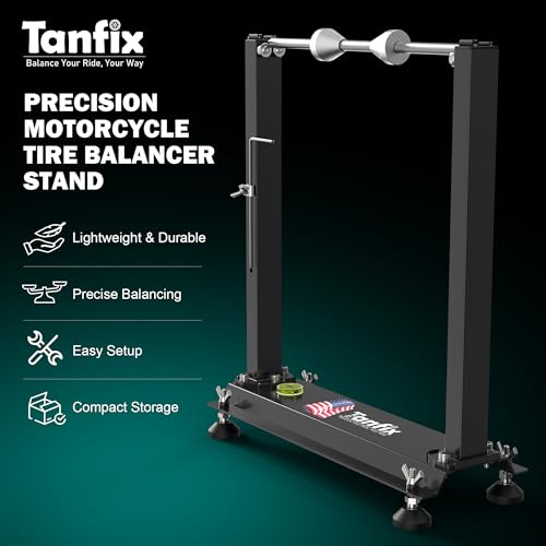 Motorcycle Wheel Balance Stand, Heavy-Duty Single-Axle Wheel Balancing Tool for Static & Dynamic Tire Alignment - style: Lightweight Version-Update