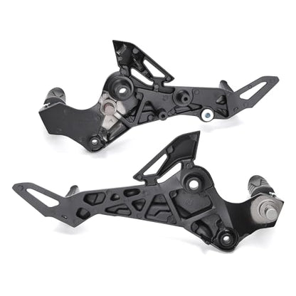 Minho Motorcyle Footpegs Right & Left Side in Aluminium Alloy Material Compatible with Honda Grom 2017-2020 Msx 125 SF, Black Color - size: Black L&R