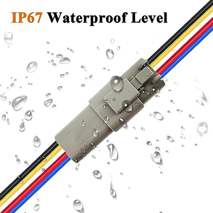 14 AWG 4 Pin DT Connector Waterproof Automotive Electrical Connector, Male and Female Way Auto Electrical Wire Connectors Harness for Car Truck Boat Motorcycle Trike Caravan - 3 Pack - style: 4 Pin-3 Sets