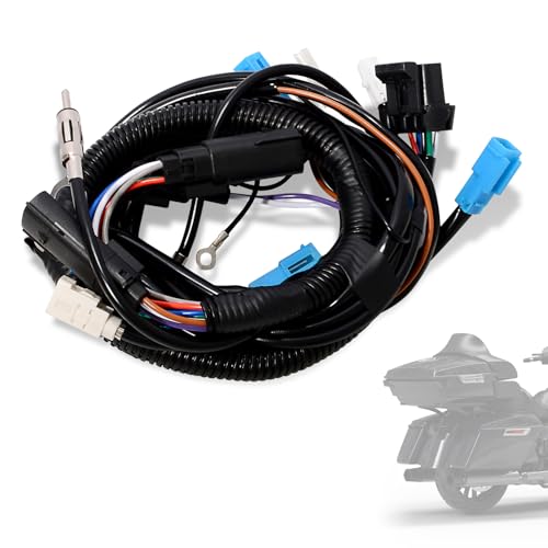 Rear Trunk Tour Luggage Pack Wiring Harness Kit for Harley Touring Electra Glide Road King Street Glide Road Glide Models 2014-2025 - color: Black 17-Functions Trunk Harnesses