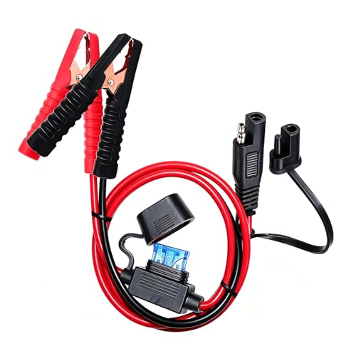 10AWG Battery Alligator Clips,SAE Quick Release Adapter to Alligator Clips with 2FT,SAE Clip Connectors Extension Charging Cable for Cars Motorcycles - size: 10AWG Alligator Clip to SAE