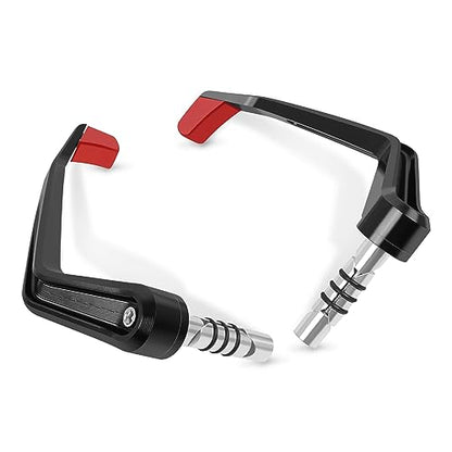 Compatible with 7/8" 22mm Brake Clutch Lever Guard CNC Aluminum Red Motorcycle Handlebar Levers Protector Accessories - color: Red