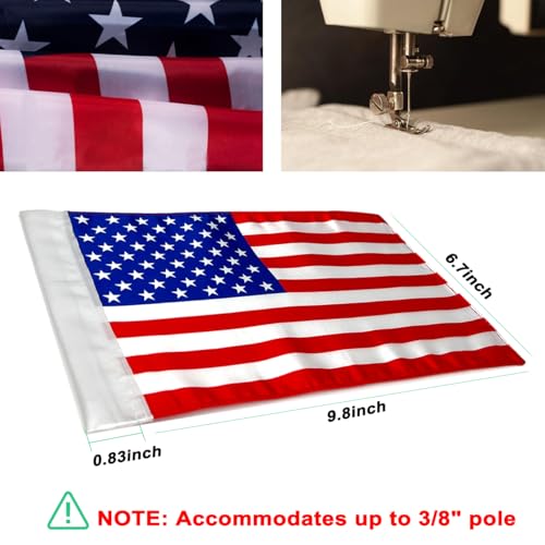 Motorcycle Flags 6X9,Motorcycle American Flag,Double Sided Double Stitched Motorcycle Flag - color: red