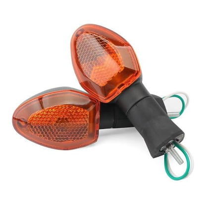 Motorcycle Turn Signals - Amber Light,12V, Halogen Indicator Light Waterproof Yellow Lens Fits SUZUKI DR 200X Z400 /DRZ 400S /GSX-S 750Z /GSX 1250FA SV 650X DL650 /V-Strom 650 (Pair) - color: Yellow