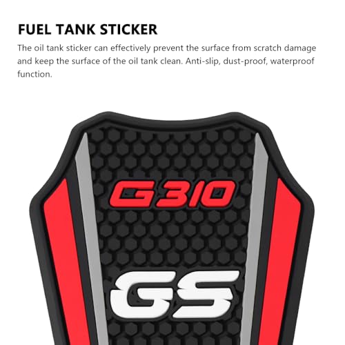 for G310GS g310gs 2024 2023 2022 2021-2017 Accessories Fuel Tank pad Fuel Tank Knee pad Motorcycle Fuel Tank Traction pad Fuel Tank Sticker Tank Grip (Red)