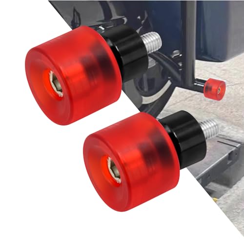 Motorcycle Decorative Wheel M12 Screw Rotatable Crash Bar End Sliders Engine Guard Collision Protector Fit for Harley Saddlebag Guard Engine Guard Bar 2Pcs - color: #1 Red
