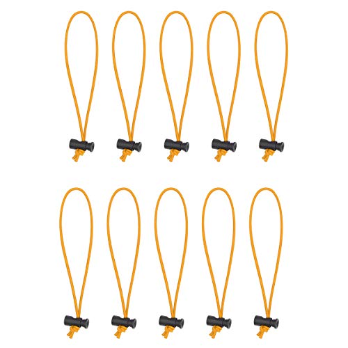 Foto&Tech Multipurpose Extra Thick Elastic Cable Tie and Organizer, Adjustable Cable Strap Toggle Tie, Reusable Tangle Tamer, Cable Management for Cord and Cable (10x 25CM, Orange) - color: Orange, size: 10x 25CM