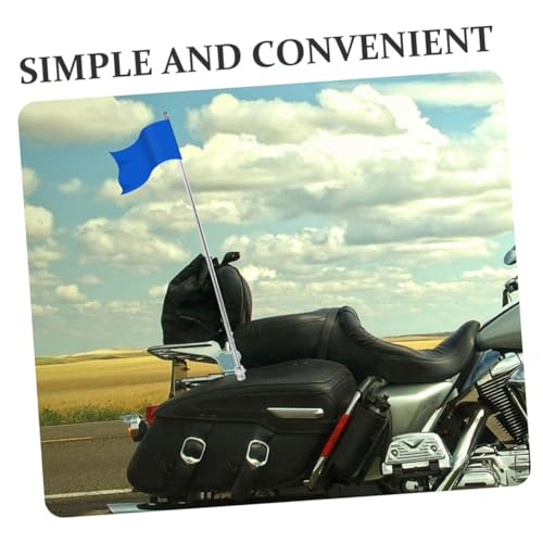 VICASKY 0.6M Handheld Flag Pole Retractable Stainless Steel Flag Mount for Motorcycles and Bicycles Easy Installation Safety Flagpole for Outdoor Activities Durable and Portable