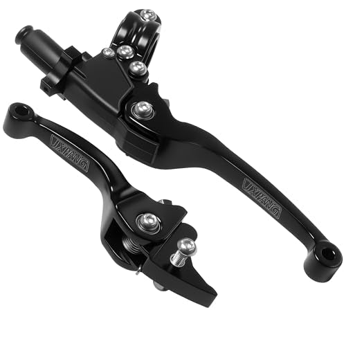 7/8inch 22mm Universal Motorcycle Clutch Brake Lever Folding Levers for 50/110/125/140/150cc Dirt Pit Bike SSR RFZ 125 DBX18/19 Xpro Coolster Thumpstar Baja Apollo (Black) - color: Black