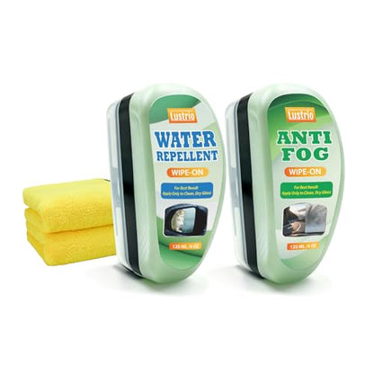 Anti-Fog & Water Repellent Kit for Car Windshield - Hydrophobic Coating, Quick Defogging & Rain Protection, Long-Lasting Clear Vision for Windows, Mirrors, Glasses, Helmet, Shower Door