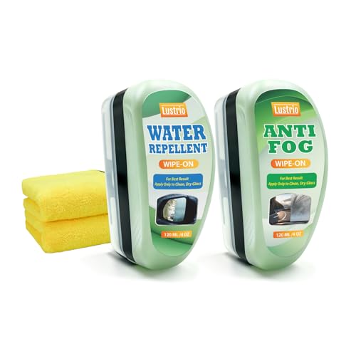 Anti-Fog & Water Repellent Kit for Car Windshield - Hydrophobic Coating, Quick Defogging & Rain Protection, Long-Lasting Clear Vision for Windows, Mirrors, Glasses, Helmet, Shower Door