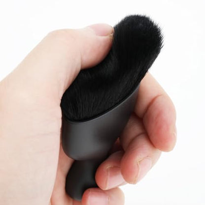Car Detailing Brush, Soft Bristle Cleaning Brush, Scratch-Free Auto Duster Tool for Dashboard, Air Vents, Leather & Interior Cleaning (Black with Cap) - color: Black with Cap