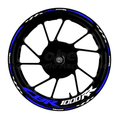 CBR 17 inch Wheel Rim Stickers Decals Tape Compatible with CBR1000RR 2004-2025 Motorcycle Reflective Rim Tapes Sticker Stripe(Dark Blue) - color: Dark Blue