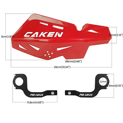 Universal 7/8" 22mm and 1 1/8" 28mm Handle Bar Hand Guards CNC Bracket for Dirt Bike Motocross ATV Scooter for CRF KLX KX LTR TRX SX SXF EXC XCW Grizzly hawk 250 Bicycles-Red - color: Red