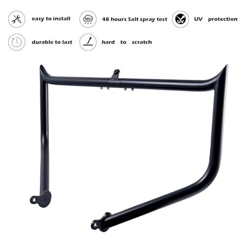 Kinglemc Crash Bar Engine Guard Highway Freeway Bar for Harley Touring Road King Street Glide Electra CVO, Trike Models 09-23 (Black-Updated) - color: Black-Updated