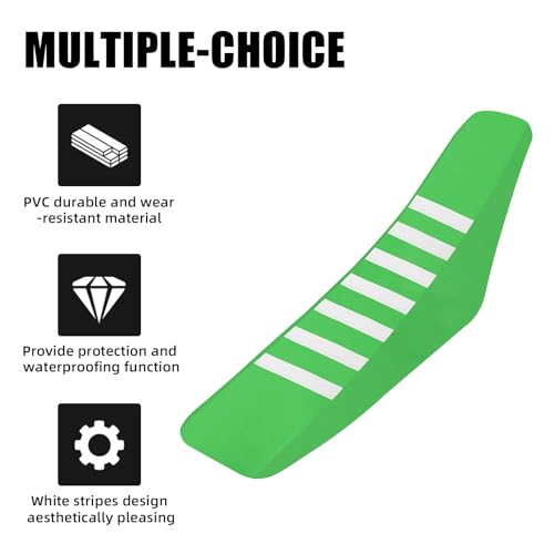 Dirt Bike Seat Cover,Universal Motorcycle Cushion Grips Guard for Most Dirtbike Ebike Like KX KLX 60 85 100 110 125 140 150-Green - color: Green