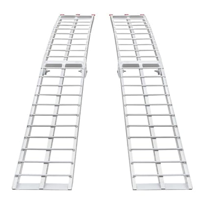 Aluminum Loading Truck Ramps, 89.8''L x 12''W 2PCS 1500 lbs Capacity Heavy Duty Motorcycle Ramps w/Load Straps, Anti-Slip Foldable Ramp for ATV UTV Lawnmower Tractor