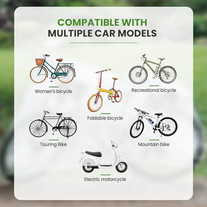 2PCS Motorcycle and Bicycle Cover - Transparent Waterproof + Secure Closure Design - Made of High-Strength Plastic, Lightweight and Portable, Effortless Quick Installation