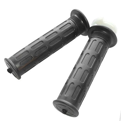 BikerWorks® Motorcycle 7/8 inch Grip Set with Throttle Tube - OEM on Many Chinese Motorcycles, Scooters and Mopeds. Throttle Control Grips for GY6 Scooter Moped 50cc 125cc 150cc